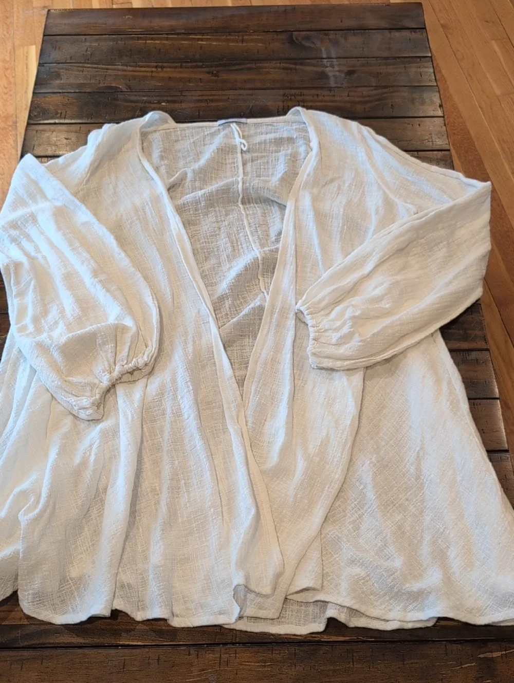 Kalita Gaia Cotton Gauze Wrap Dress Cardigan *Missing Belt* S/M - Picture 2 of 8